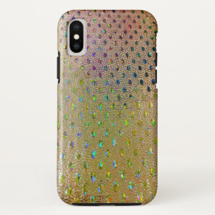 Funda Para iPhone X Gemas y oro multicolores de moda