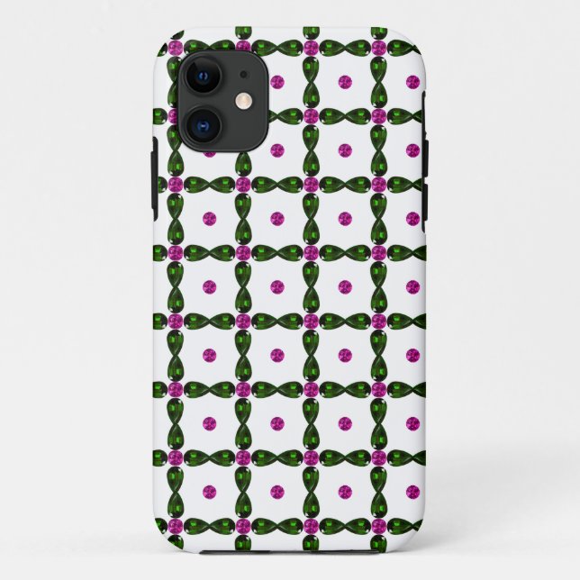 Funda De Case-Mate Para iPhone Gemstone Art, Purple Green (Reverso)