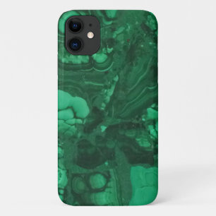 Funda Para iPhone 11 Gemstone Elegante Green Marble Swirls