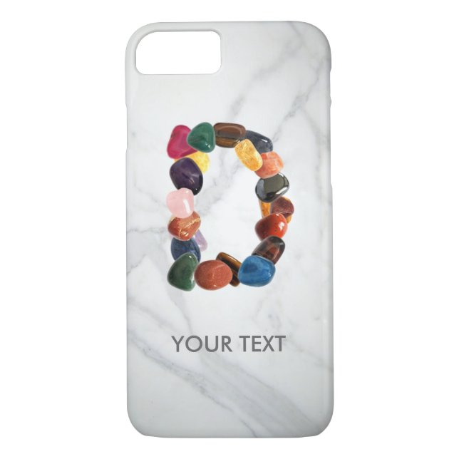 Funda De Case-Mate Para iPhone Gemstone inicial personalizable "D" (Reverso)