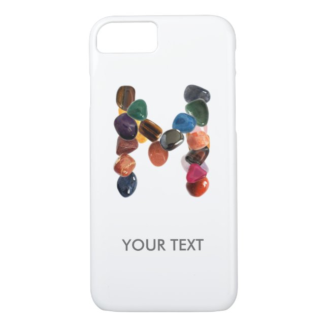 Funda De Case-Mate Para iPhone Gemstone inicial personalizable "M" (Reverso)