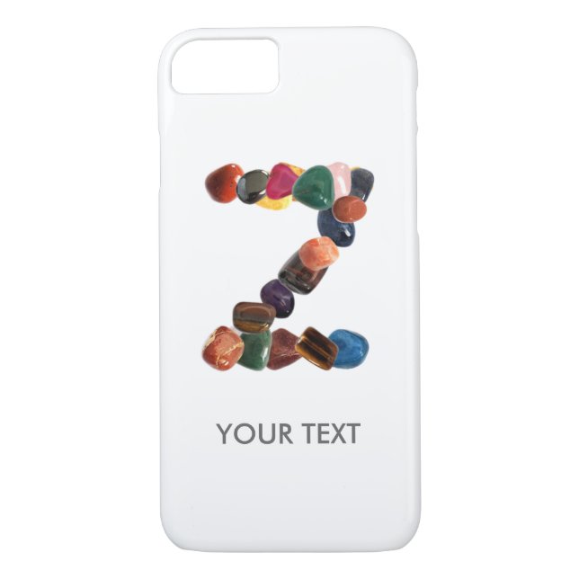 Funda De Case-Mate Para iPhone Gemstone inicial personalizable "Z" (Reverso)