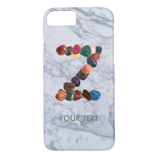 Funda De Case-Mate Para iPhone Gemstone inicial personalizable "Z" (Reverso)