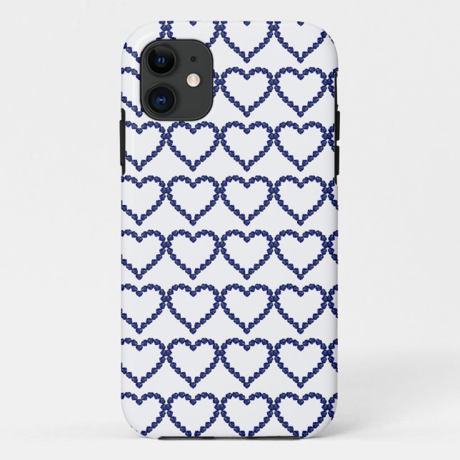 Funda De Case-Mate Para iPhone Gemstone Sapphire Blue Heart (Reverso)