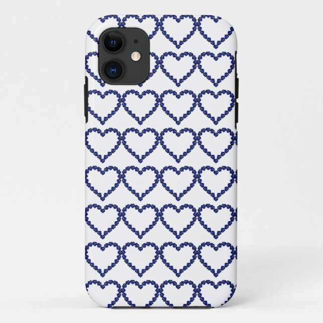 Funda De Case-Mate Para iPhone Gemstone Sapphire Blue Heart (Reverso)