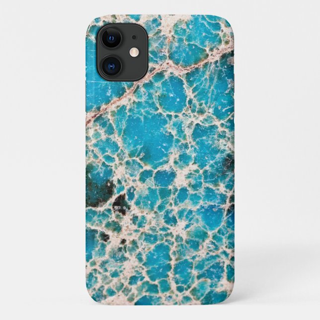 Funda De Case-Mate Para iPhone Gemstone Series - Elegante mapa de ruta turquesa (Reverso)