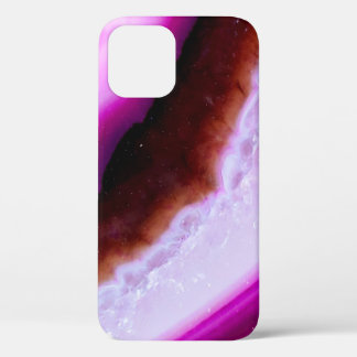 Funda Para iPhone 12 Gemstone Series Purple Agate Con Quartz