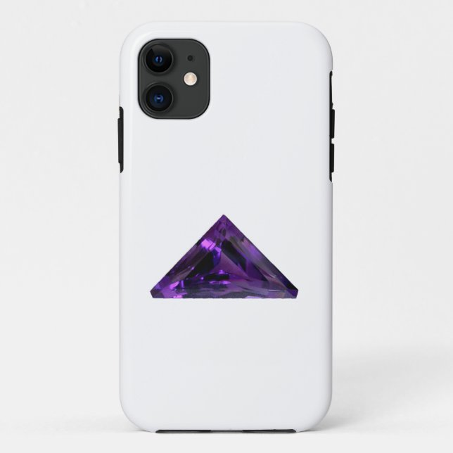 Funda De Case-Mate Para iPhone Gemstone triangular púrpura (Reverso)