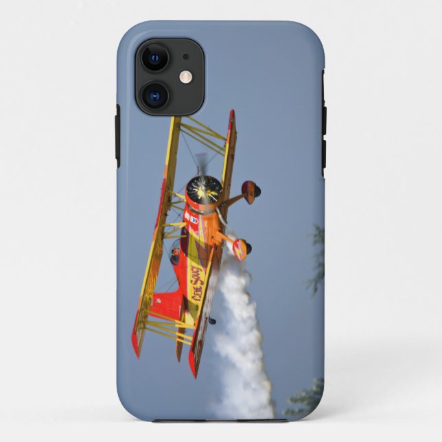 Funda De Case-Mate Para iPhone Gen Soucy que realiza acrobacias aéreas en Grumman (Reverso)