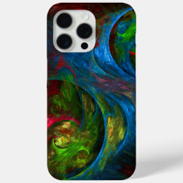 Funda Para iPhone 15 Pro Max Génesis Arte abstracto azul