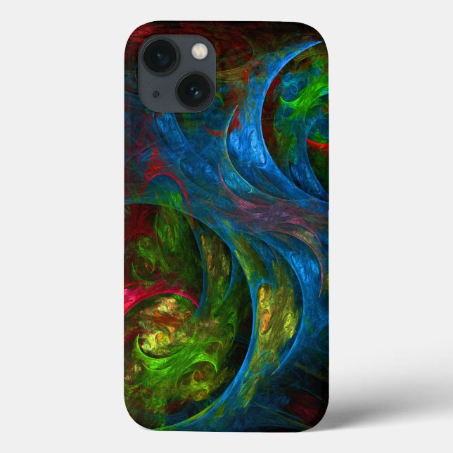 Funda De Case-Mate Para iPhone Génesis Arte abstracto azul (Reverso)