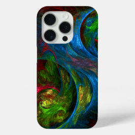 Funda Para iPhone 15 Pro Génesis Arte abstracto azul