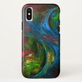 Funda Para iPhone XS Génesis Arte abstracto azul