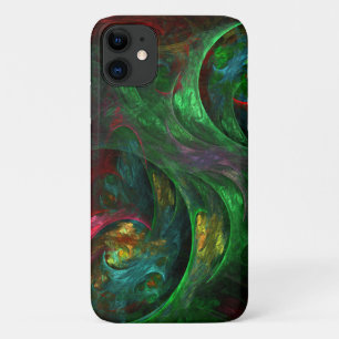 Funda Para iPhone 11 Génesis Arte abstracto verde