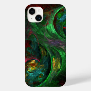 Funda Para iPhone 14 Plus De Case-Mate Génesis Arte abstracto verde