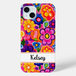 Funda Para iPhone 15 Mini Genial Floral Personalizado Retro