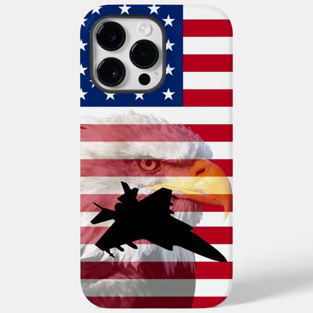 Funda De Case-Mate Para iPhone Genial tema militar patriótico americano para homb (Reverso )