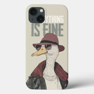 Funda Para iPhone 13 Gentleman Goose: Retro "Everything is Fine" Art Ca