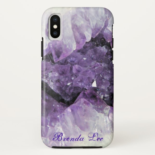 Funda De Case-Mate Para iPhone Geode 3D Amethyst *Personalize* (Reverso)