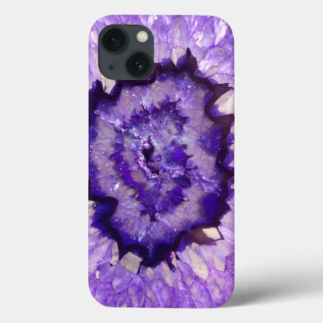 Funda De Case-Mate Para iPhone Geode de Ageo Púrpura Caída (Reverso)