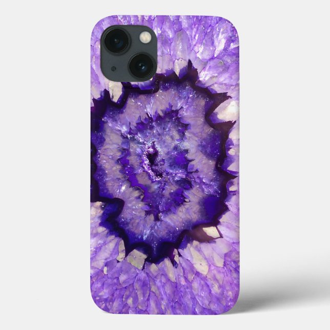 Funda De Case-Mate Para iPhone Geode de Ageo Púrpura Caída (Reverso)