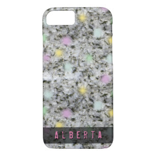 Funda Para iPhone 8/7 Geología Girly Pastel Rock Textura Nombre personal