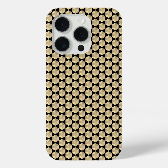 Funda De Case-Mate Para iPhone Geometría de las Secuencias Gold Stud (Reverso )
