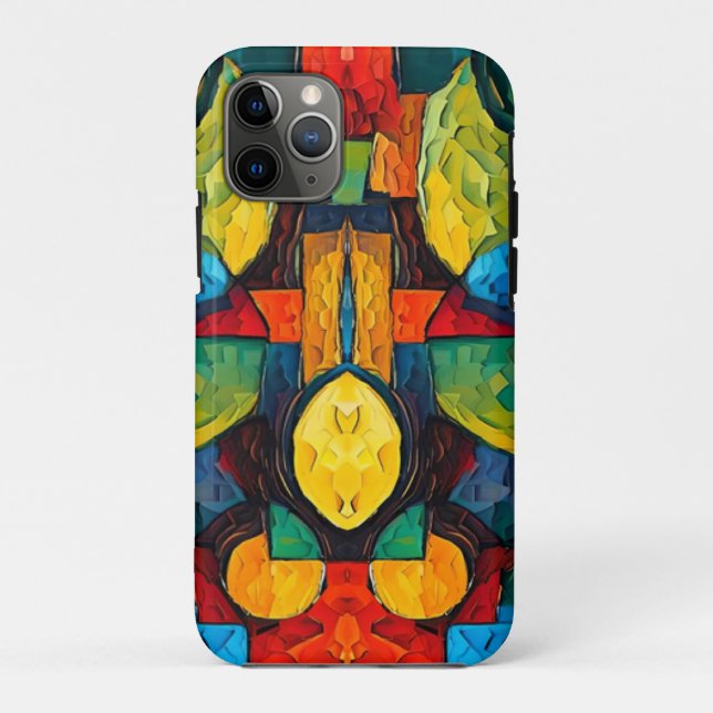 Funda De Case-Mate Para iPhone Geometría de Sueños Vibrantes – Arte Abstracto Mod (Reverso)