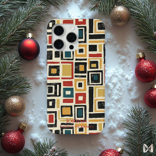 Funda Para iPhone 15 Pro Max Geometría Ndebele Abstracta – Capa Artística Vibra