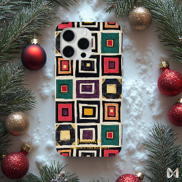 Funda Para iPhone 15 Pro Max Geometría Ndebele – Fusión Cultural Artística