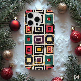 Funda Para iPhone 15 Pro Max Geometría Ndebele – Fusión Cultural Artística