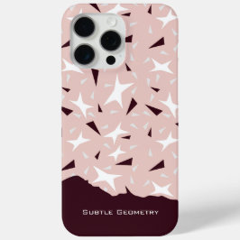 Funda Para iPhone 15 Pro Max Geometría Sutil: Estrellas y Triángulos – Rosa
