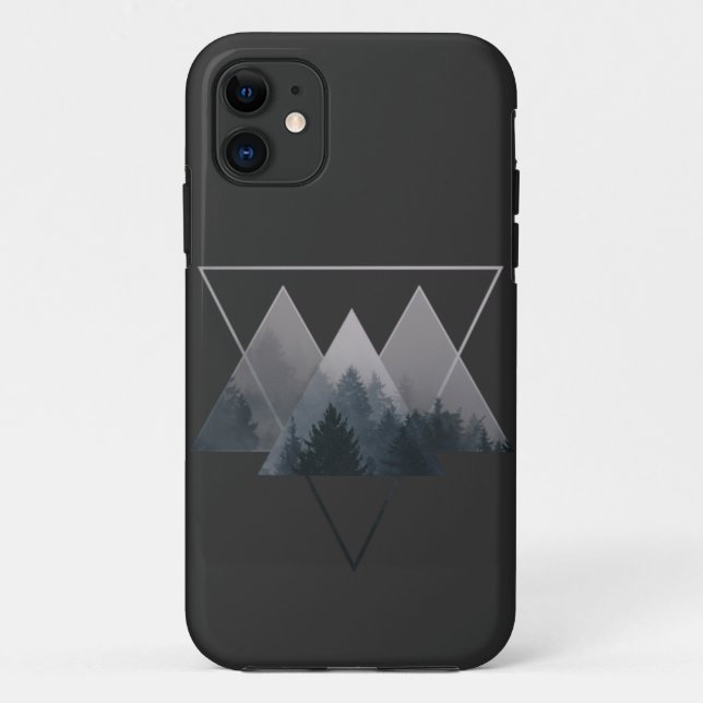 Funda De Case-Mate Para iPhone Geometría Triángulos Misty Fores (Reverso)