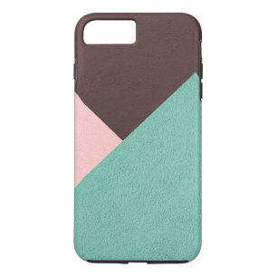 Funda Para iPhone 8 Plus/7 Plus Geometric Brown Green & Pink Personalizado