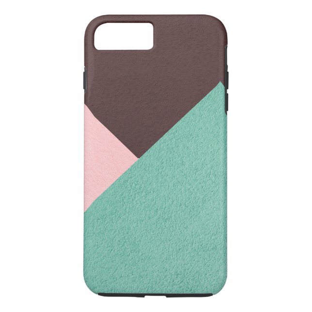 Funda De Case-Mate Para iPhone Geometric Brown Green & Pink Personalizado (Reverso)