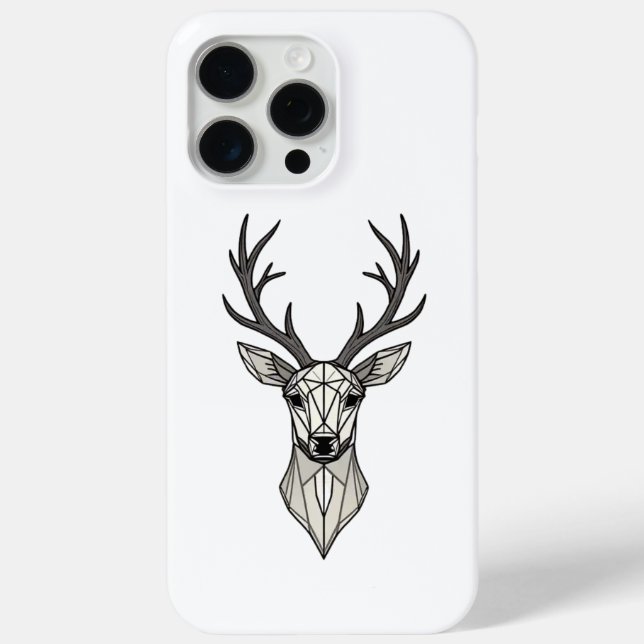 Funda De Case-Mate Para iPhone Geometric Deer Design iPhone Case (Reverso )