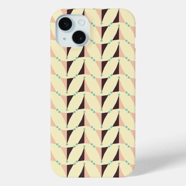 Funda De Case-Mate Para iPhone Geometric pattern in retro vibe (Reverso )