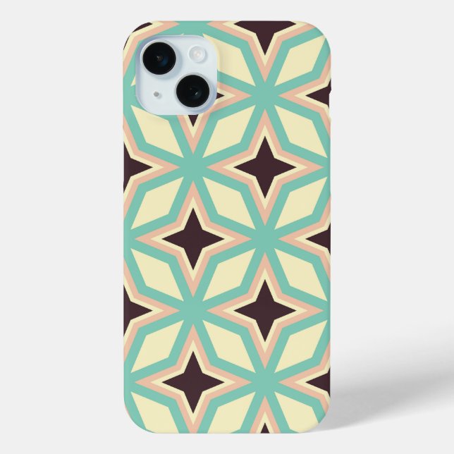 Funda De Case-Mate Para iPhone Geometric pattern with alternating dark star shape (Reverso )