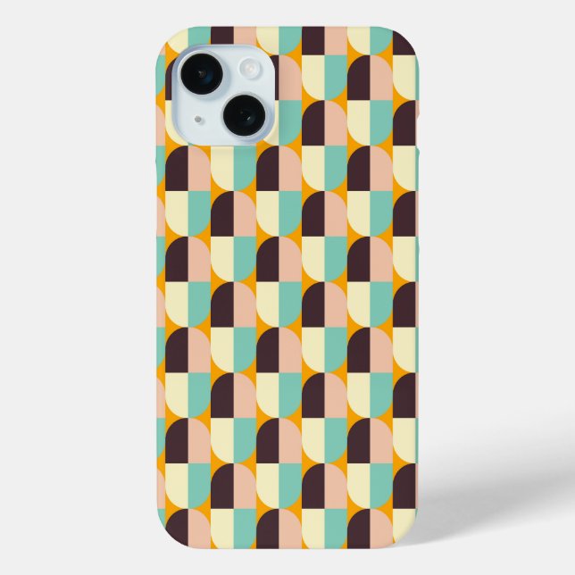 Funda De Case-Mate Para iPhone Geometric pattern with overlapping half-circles (Reverso )