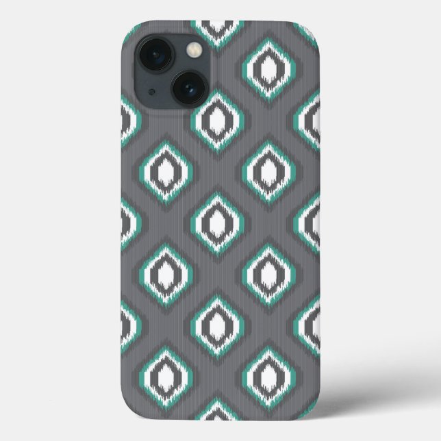 Funda De Case-Mate Para iPhone Geometric retro ikat tribal pattern (Reverso)