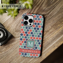 Funda Para iPhone 14 Pro Max De Case-Mate Geométrica del hexágono verde azul rojo del person