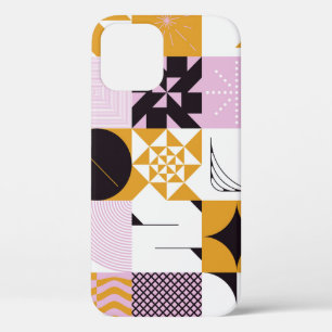 Funda Para iPhone 12 Geométrica Escandinava: Obra de arte de mano.