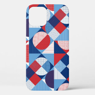 Funda Para iPhone 12 Geométrica marina: patrón sin costuras de verano.