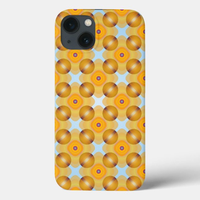 Funda De Case-Mate Para iPhone Geométrico amarillo inusual (Reverso)