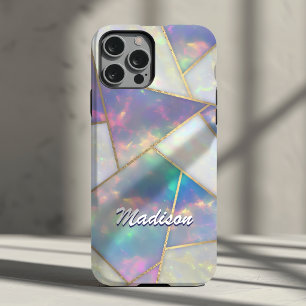 Funda Para iPhone 15 Geométrico de ágata holográfica elegante