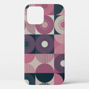 Funda Para iPhone 12 Geométrico de mediados de siglo: patrón colorido a