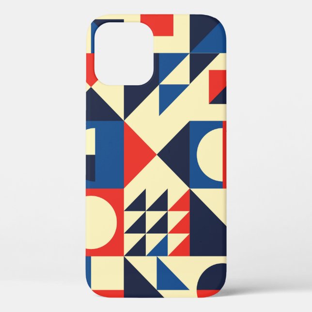 Funda De Case-Mate Para iPhone Geométrico De Mediano Siglo: Patrón Retro Funky. (Reverso )