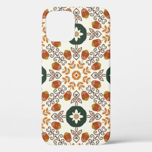 Funda Para iPhone 12 Geométrico Floral Otoño, Sin Marea Vintage.