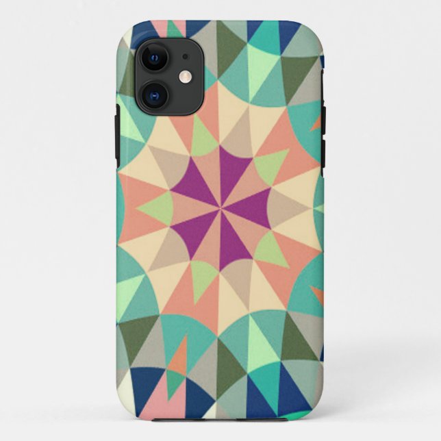 Funda De Case-Mate Para iPhone Geométrico retro (Reverso)
