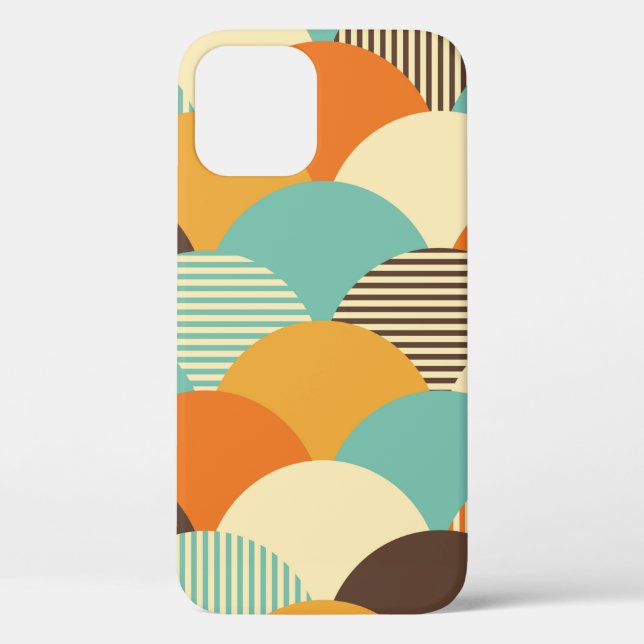 Funda De Case-Mate Para iPhone Geométrico retro sin soldadura con elemento lineal (Reverso )